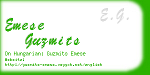 emese guzmits business card